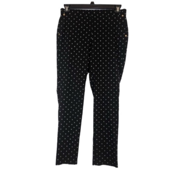 Anne Klein Geometric Print Straight Leg Pullon Pants Black & White Women’s Sz 8 - Picture 1 of 12